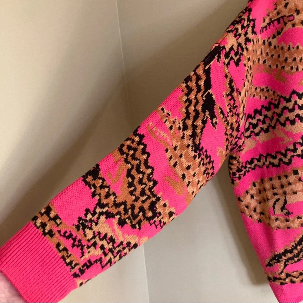 FARM Rio Pink Croco Pattern Cardigan - Picture 4 of 11